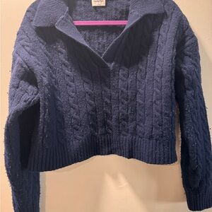 Sunday Best Deep Blue V-Neck Sweater